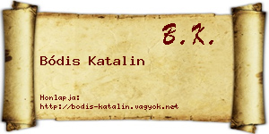 Bódis Katalin névjegykártya